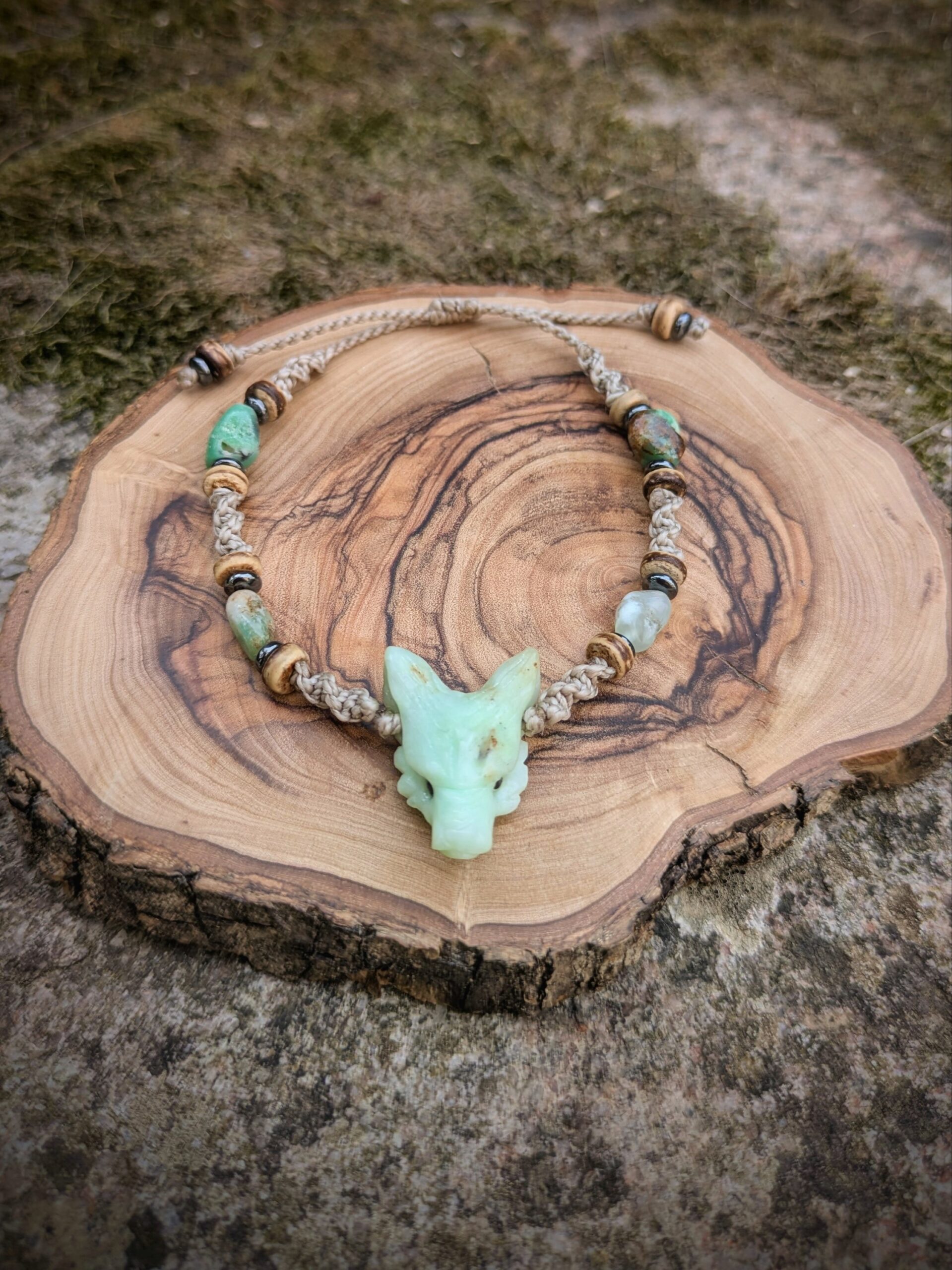 Bracelet Loup Chrysoprase