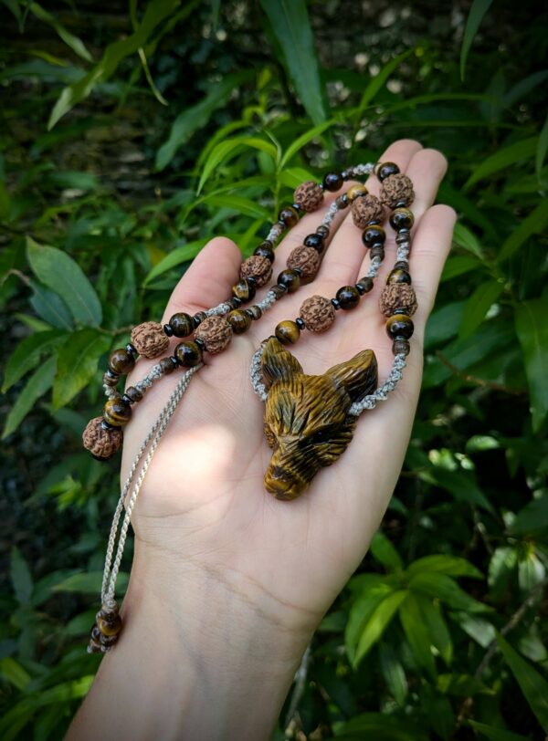 Collier totem protecteur loup