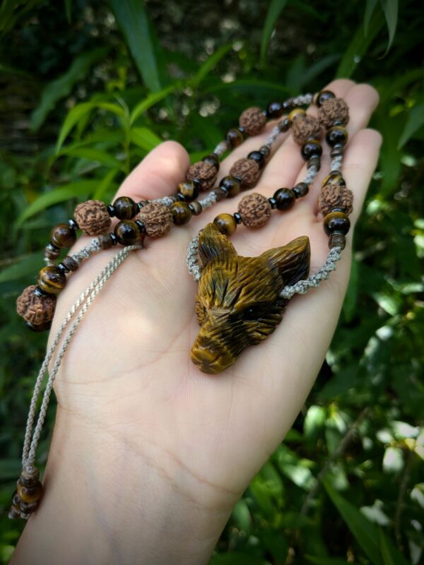 Collier totem protecteur loup