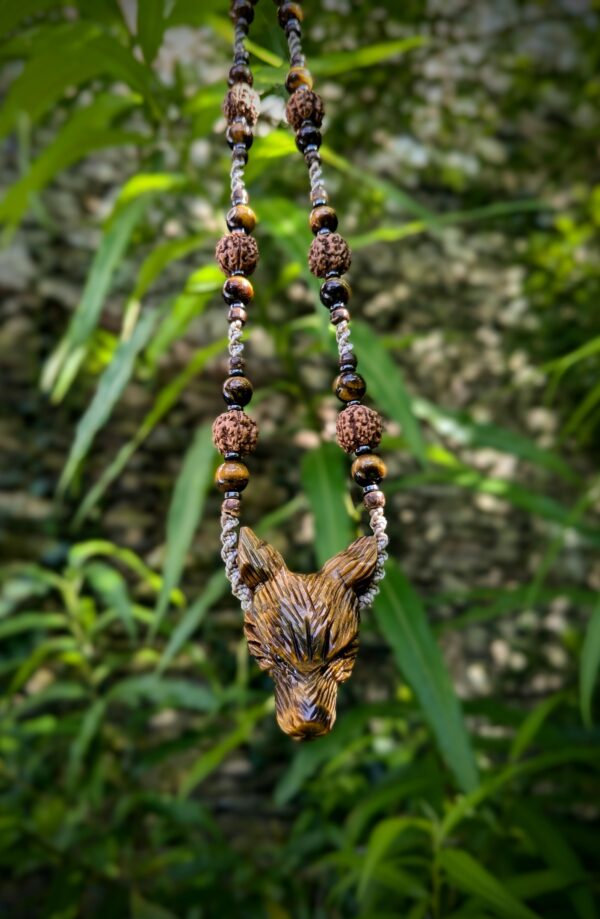 Collier totem protecteur loup