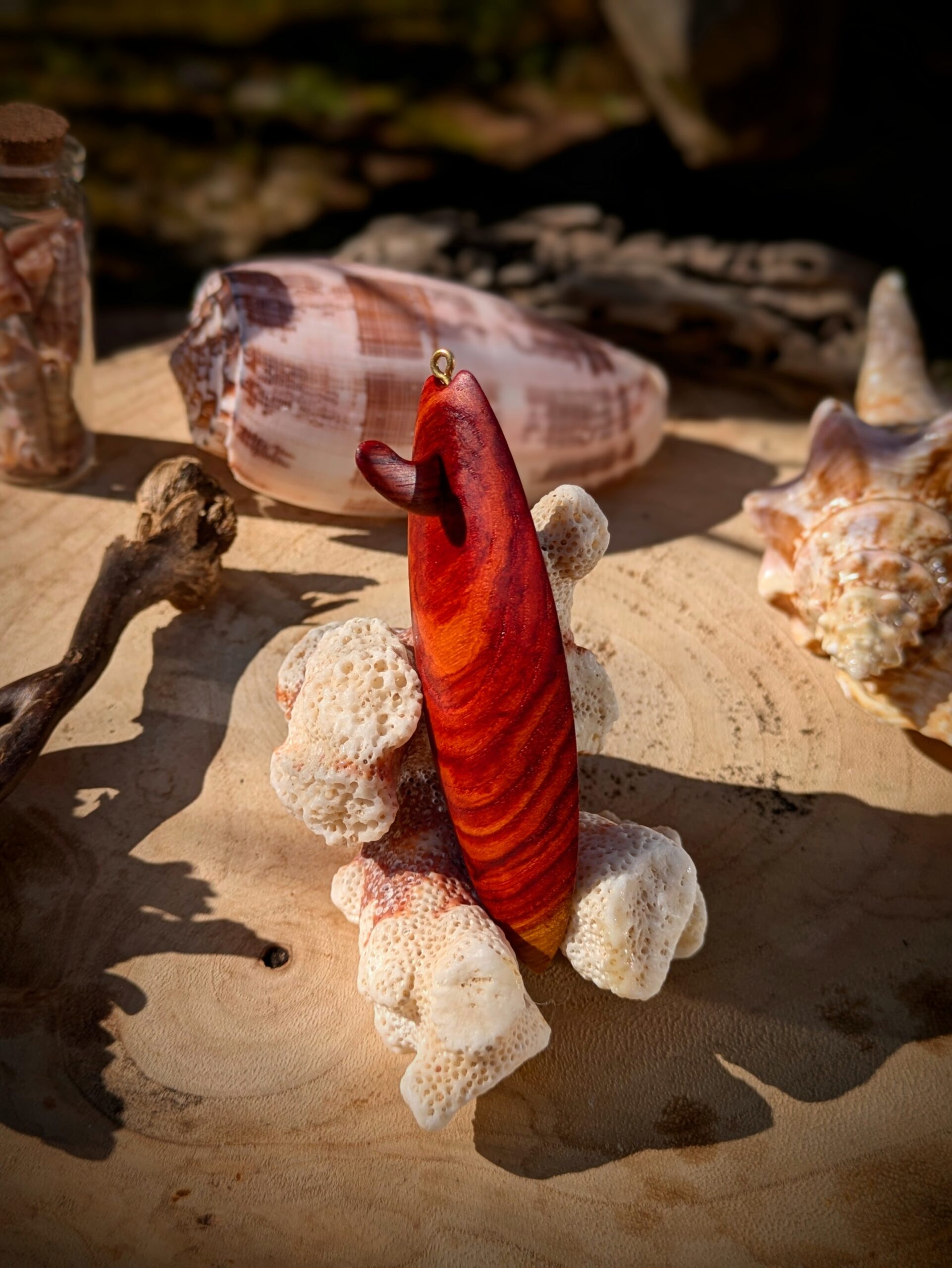 Planche de surf décorative bois de rose