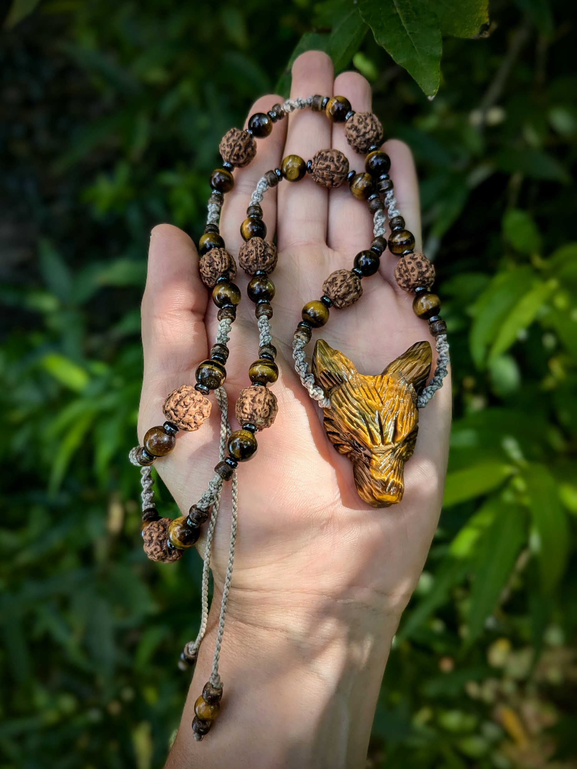 Collier totem protecteur loup