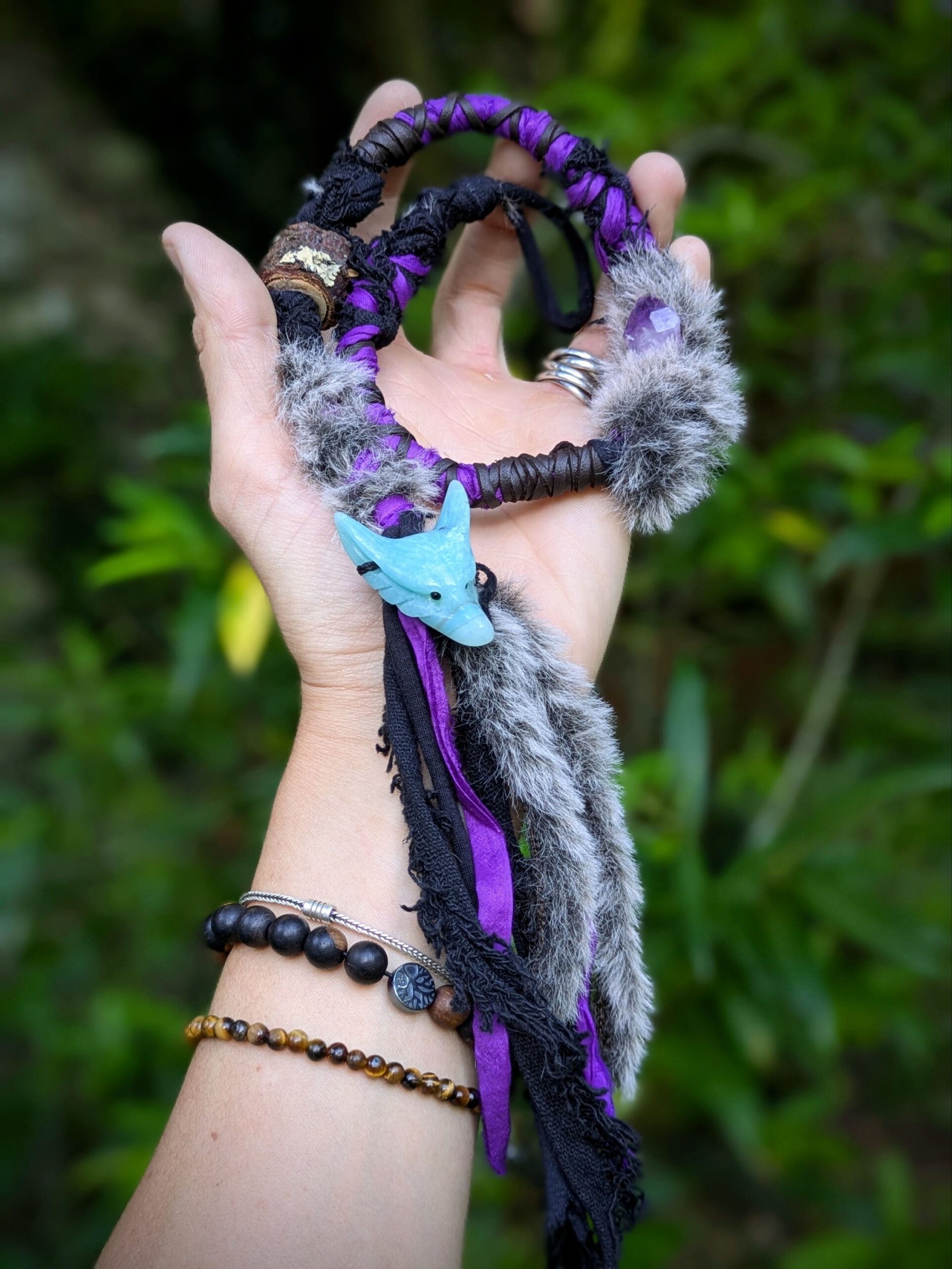 Hairwrap Loup amazonite