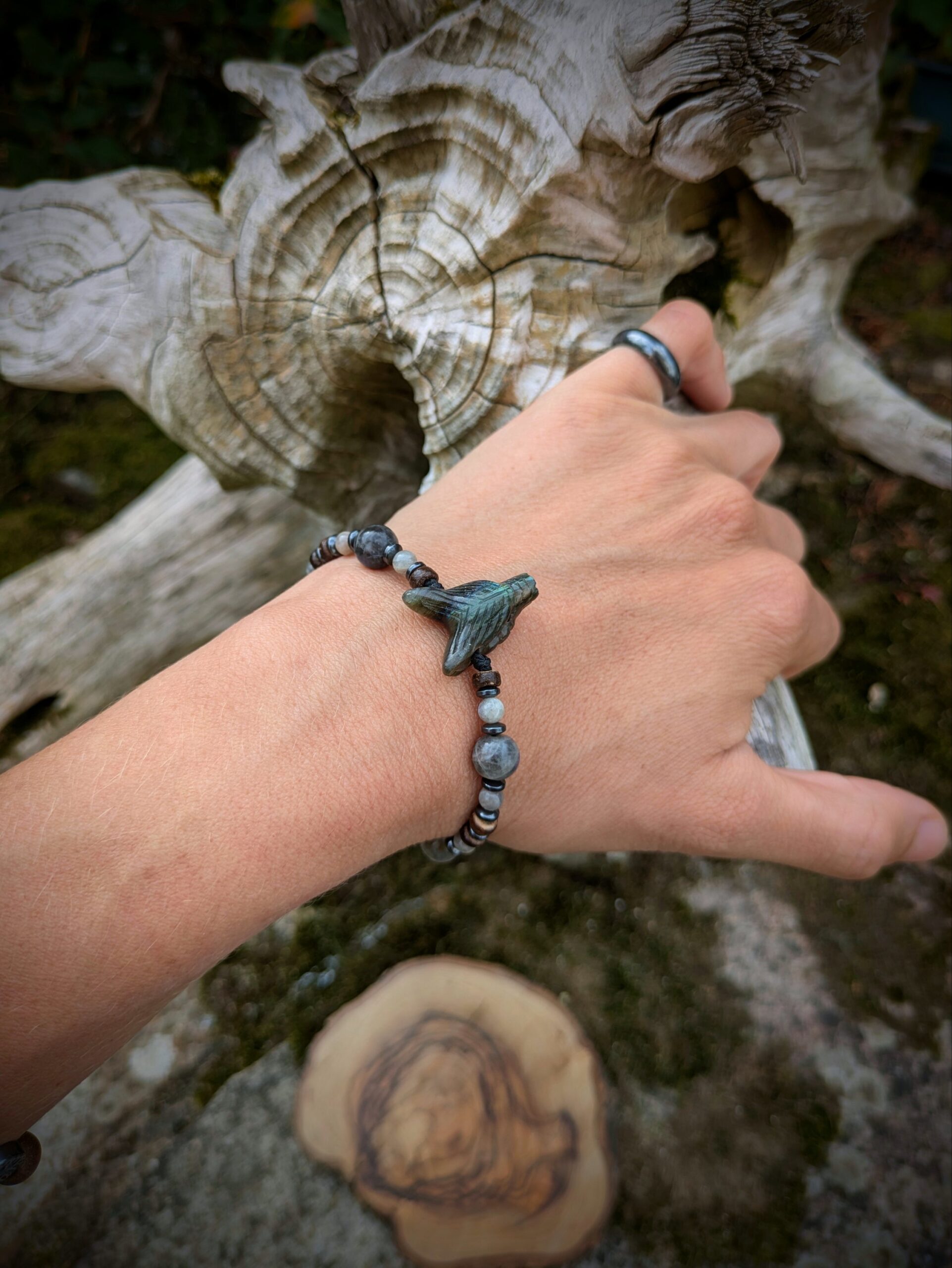 Bracelet loup Labradorite