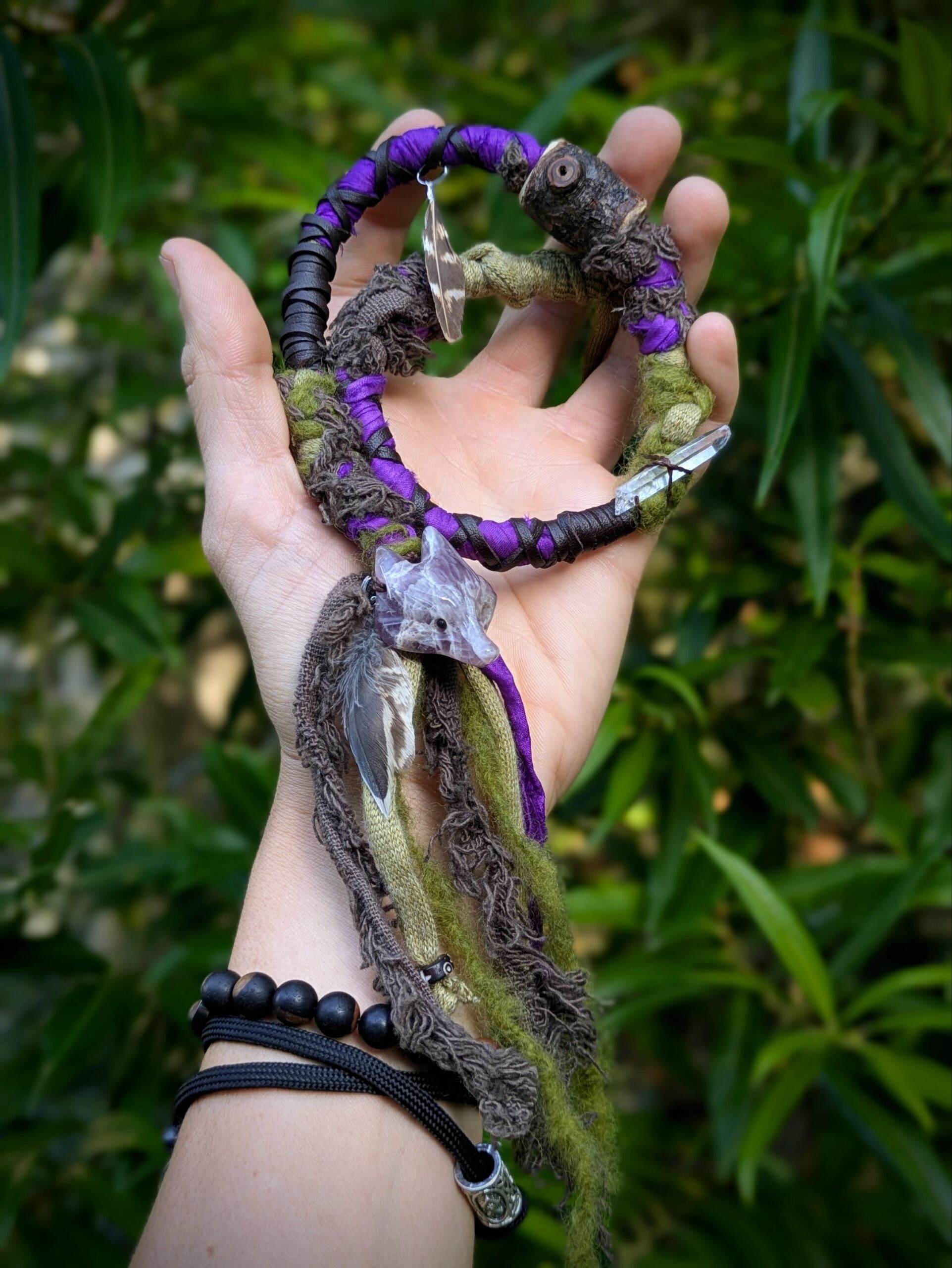 Hairwrap renard améthyste