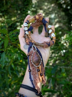 Ateba / hairwrap amovible noyer