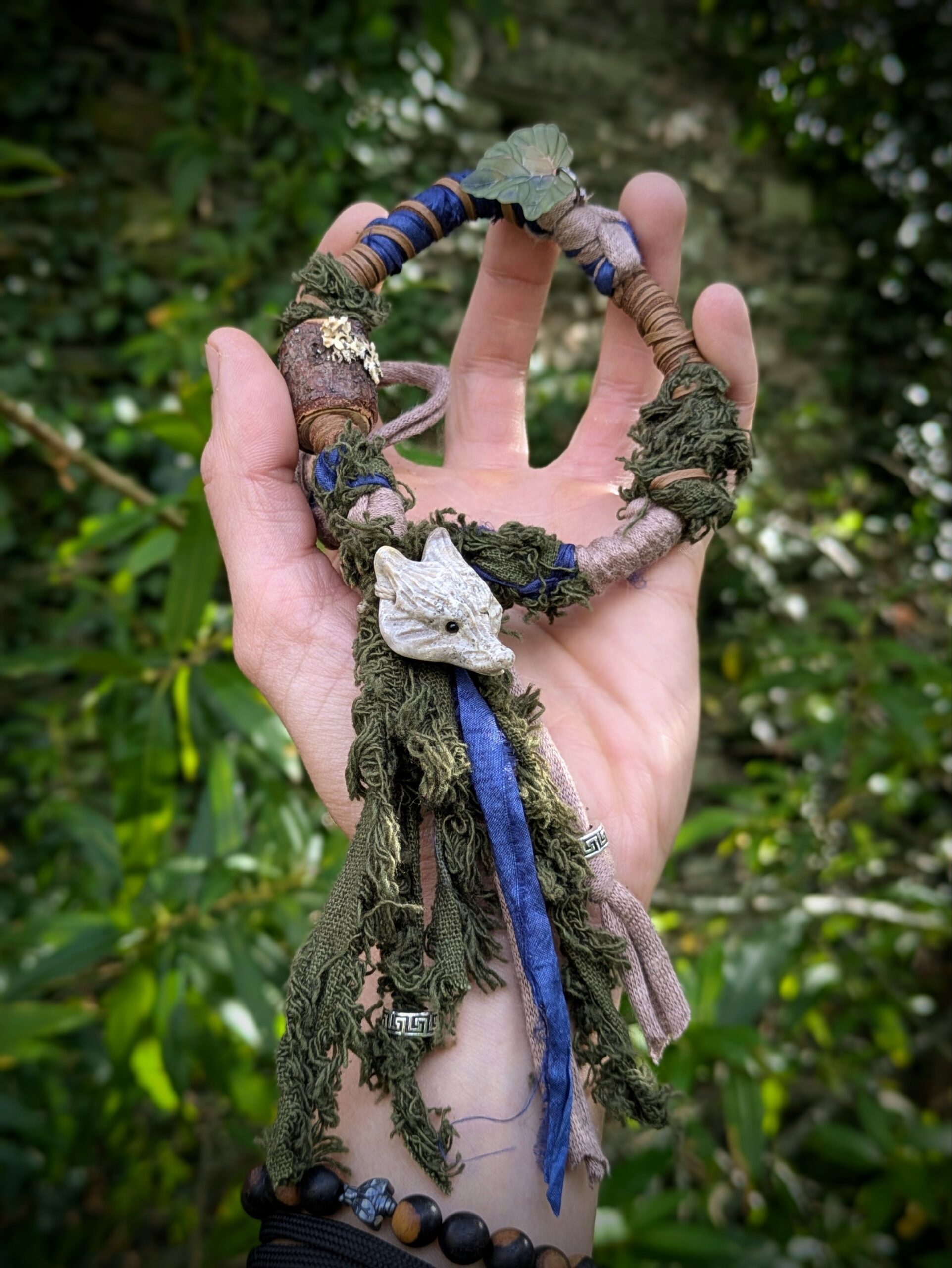 Hairwrap amovible renard jaspe chrysanthème