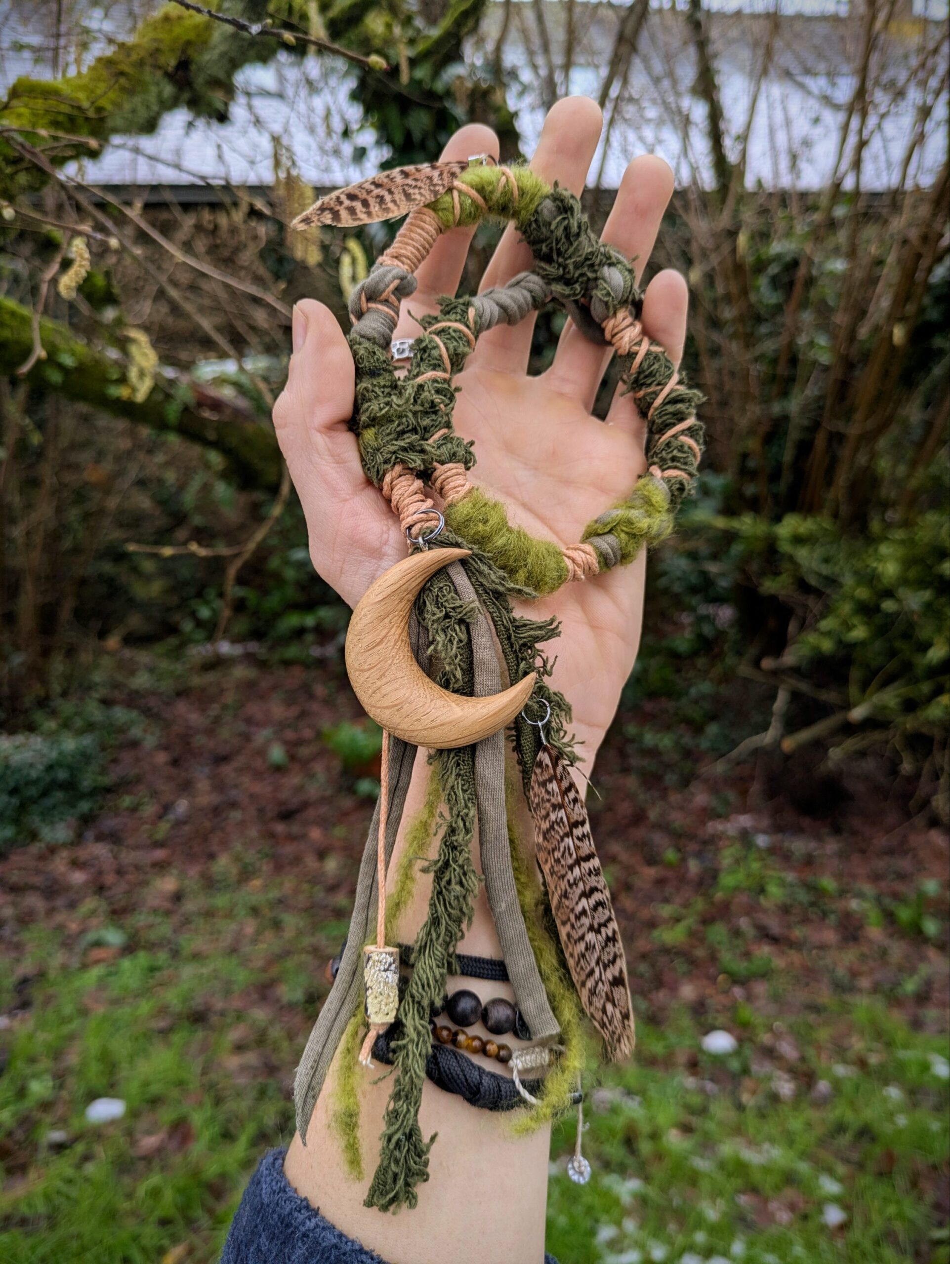 Hairwrap amovible lune de chêne