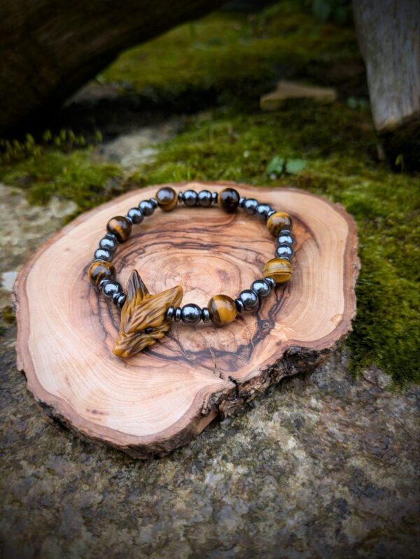 Bracelet loup oeil de tigre