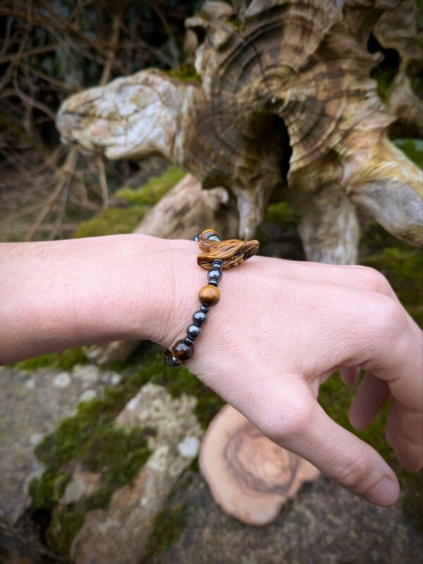 Bracelet loup oeil de tigre