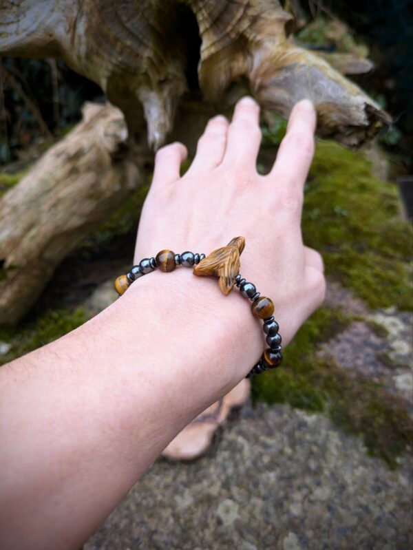 Bracelet loup oeil de tigre